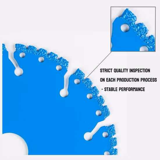 Lame de scie diamantée brasée sous vide pour coupe de métal, pour barres d'armature, tôle, fer d'angle, acier inoxydable